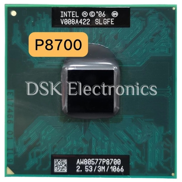 Intel Core 2 Duo P8700 SLGFE CPU dizüstü işlemci çift çekirdekli 2.53GHz 3m 1066MHz soket 478