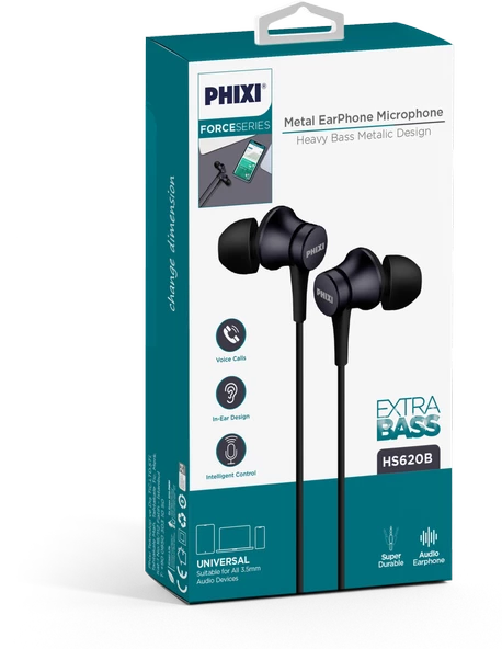 Phixi Force HS620 Metal Başlıklı Ekstra Bass Mikrofonlu Kulaklık - 2