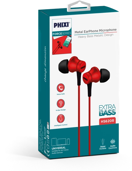Phixi Force HS620 Metal Başlıklı Ekstra Bass Mikrofonlu Kulaklık - 6