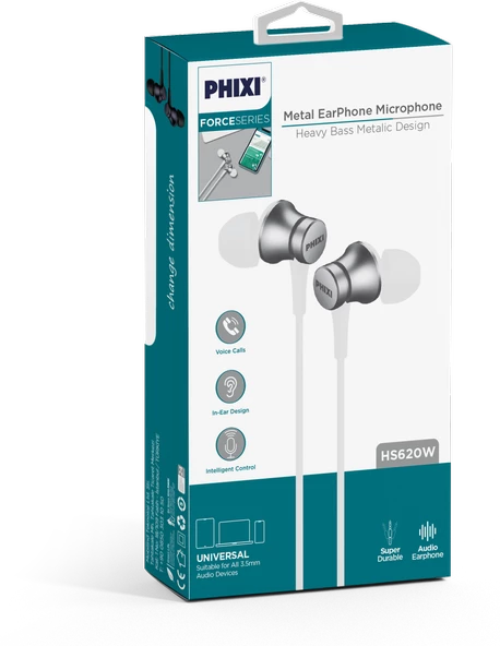 Phixi Force HS620 Metal Başlıklı Ekstra Bass Mikrofonlu Kulaklık - 4