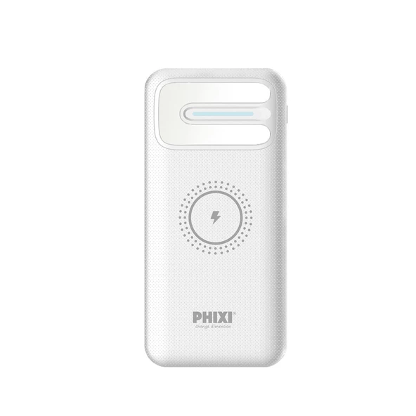 Phixi Basic PW11 10000mAh 10W Kablosuz Şarj Cihazı - Wireless Powerbank - 2 USB Port - LED Gösterge - Taşınabilir Şarj Cihazı - 6