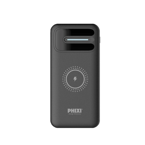 Phixi Basic PW11 10.000mAh Wireless Şarj Çift Çıkışlı Led Göstergeli Powerbank