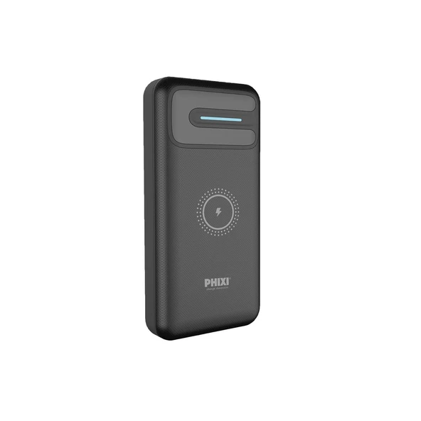 Phixi Basic PW22 20.000mAh Wireless Şarj Çift Çıkışlı Led Göstergeli Powerbank