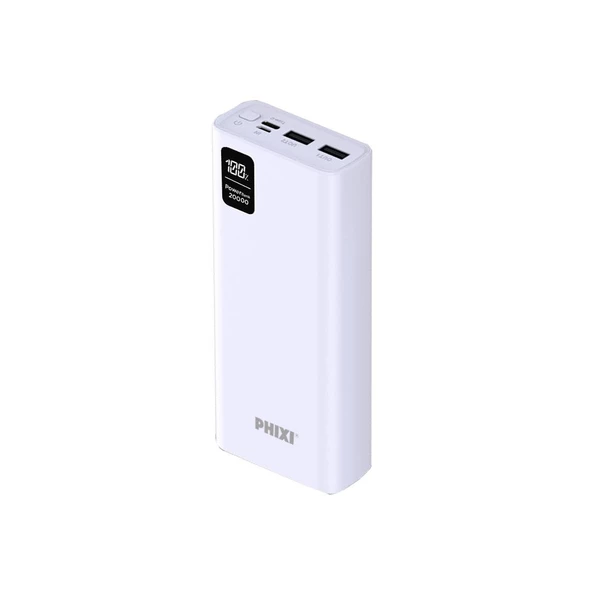 Phixi Force QC2220 20.000mAh LCD Ekranlı 22.5W PD Destekli Powerbank