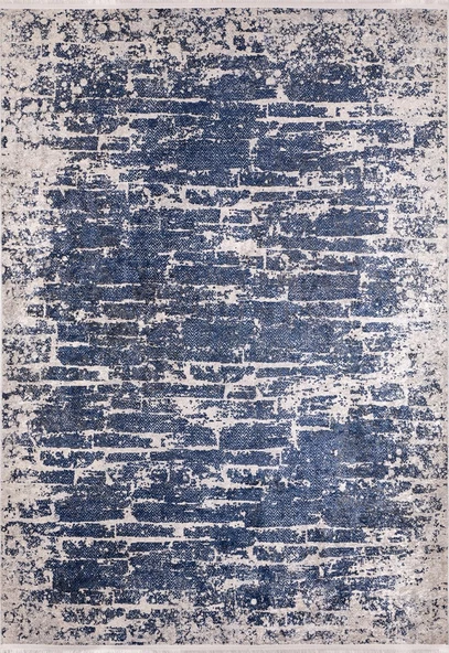 Modern Lacivert Dijital Baskı Hipoalerjenik Kaymaz Taban Halı Yolluk HA126 ürün görseli 1