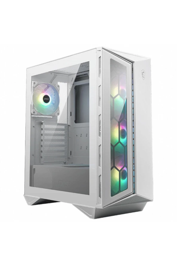 Mpg Gungnir 110r White Temperli Cam Usb Type-c 4x120mm Argb Fan Atx Mid-tower Gaming (oyuncu) Ka - Resim 1