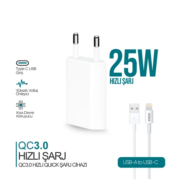 Phixi U4120L Ultimate Lightning Kablolu Şarj Cihazı - 1