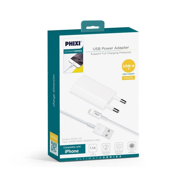 Phixi U4120L Ultimate Lightning Kablolu Şarj Cihazı - 3