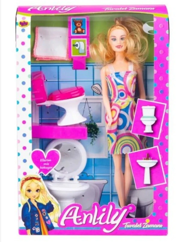 Oydaş Oyuncak 2443 AnlilyKutuda Klozetli Lavabolu Bebek - 3