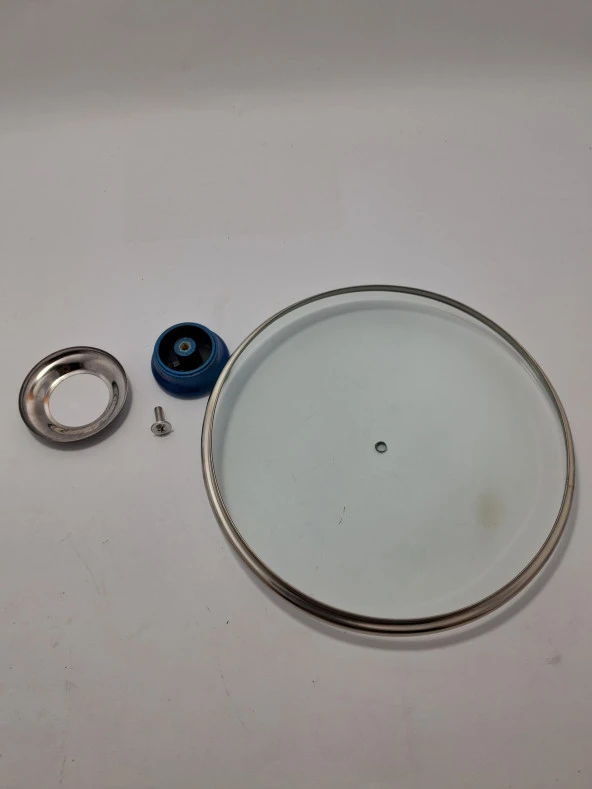 CAM KAPAK 20 CM VE  PARLİEMENT MAVİ KULP - 2