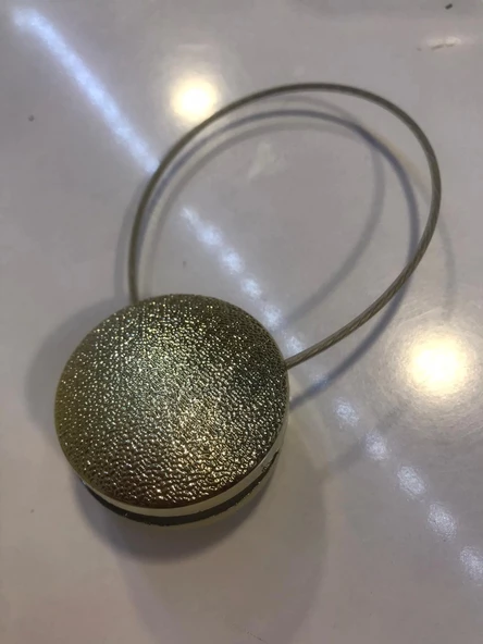 NİVEMESHOME ELEGANT YUVARLAK TAŞLI GOLD PERDE TOKASI - 2