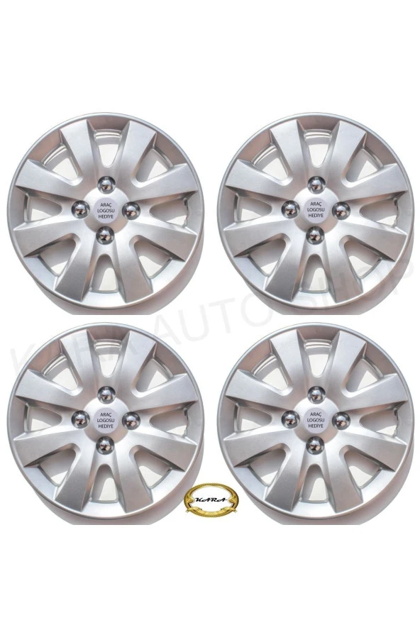 Seat Altea 14"inç Kırılmaz 4 Adet 1 Takım Gri Jant Kapağı - Resim 2