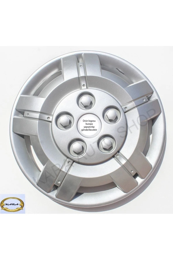 Omega 15"inç Kırılmaz 4 Adet 1 Takım Gri Jant Kapağı