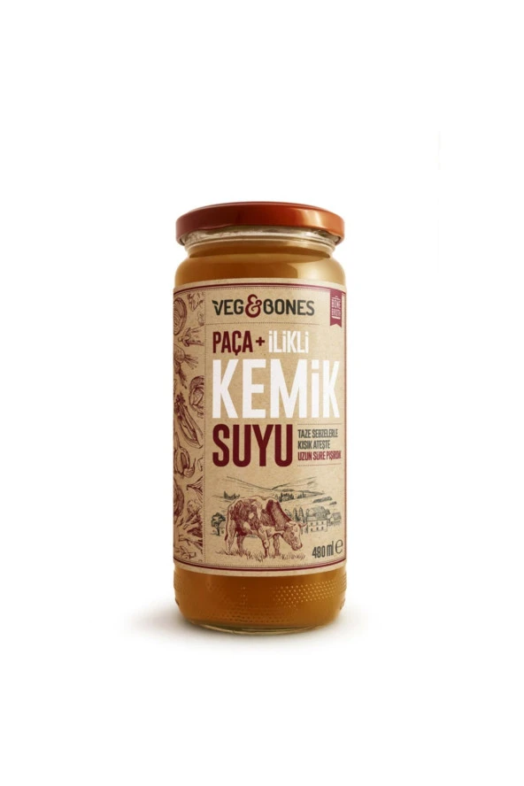 VEG&BONES Veg & Bones Paça İlikli Kemik Suyu ( 480 Ml)