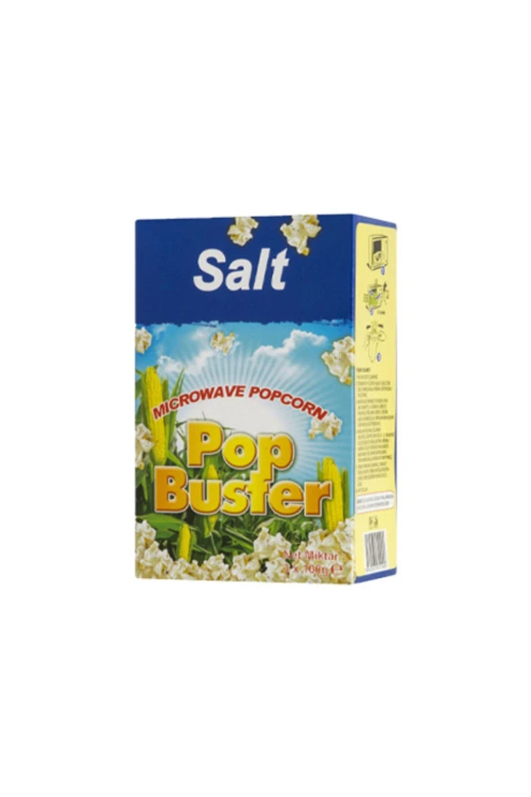 POP BUSTER Salt Tuzlu Mikrodalga Mısır (3X100 G) 4 Adet