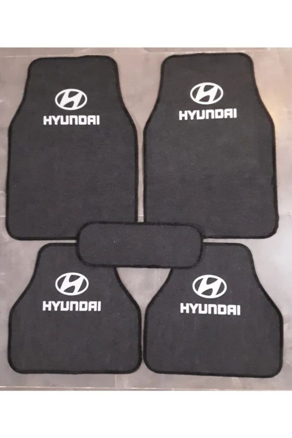 Hyundai Getz Logolu Füme Halı Paspas Çift Kat