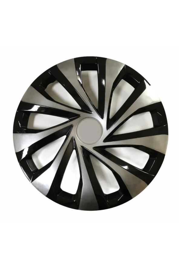 Ford Fiesta 15"inç Kırılmaz 4 Adet 1 Takım Siyah Gri Renkli Jant Kapağı