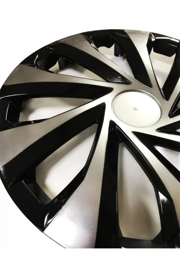 Ford Focus 16 inç Kırılmaz 4 Adet 1 Takım Siyah Gri Jant Kapağı Seti - 2