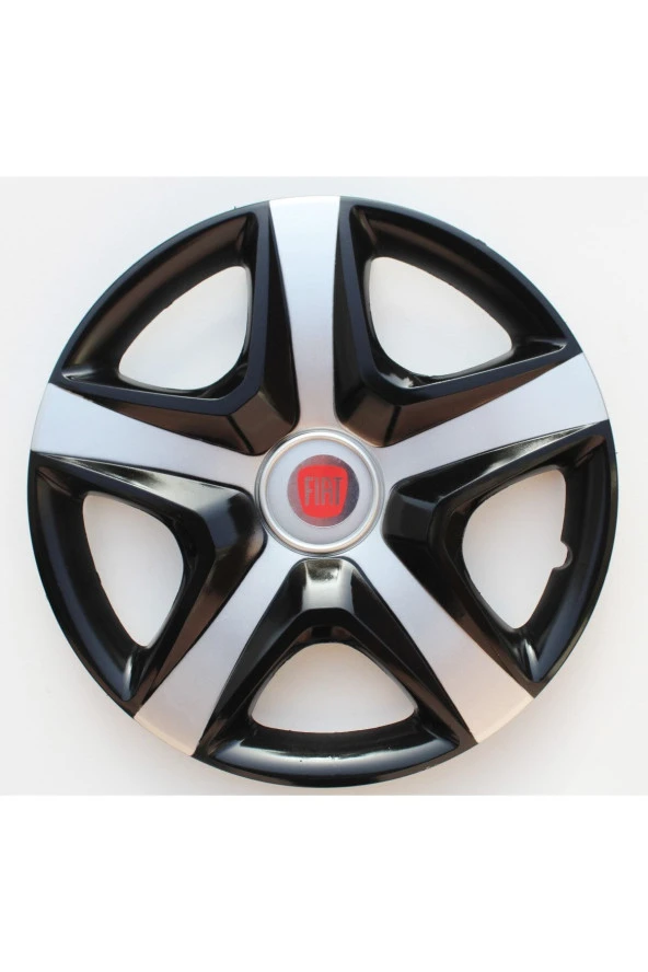 Fiorino 16"inç Kırılmaz 4 Adet 1 Takım Siyah Gri Jant Kapağı Seti