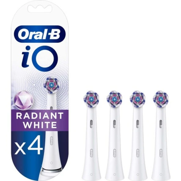 Oral-B iO Radiant White Şarjlı Diş Fırçası Yedek Başlık Beyaz 4 adet
