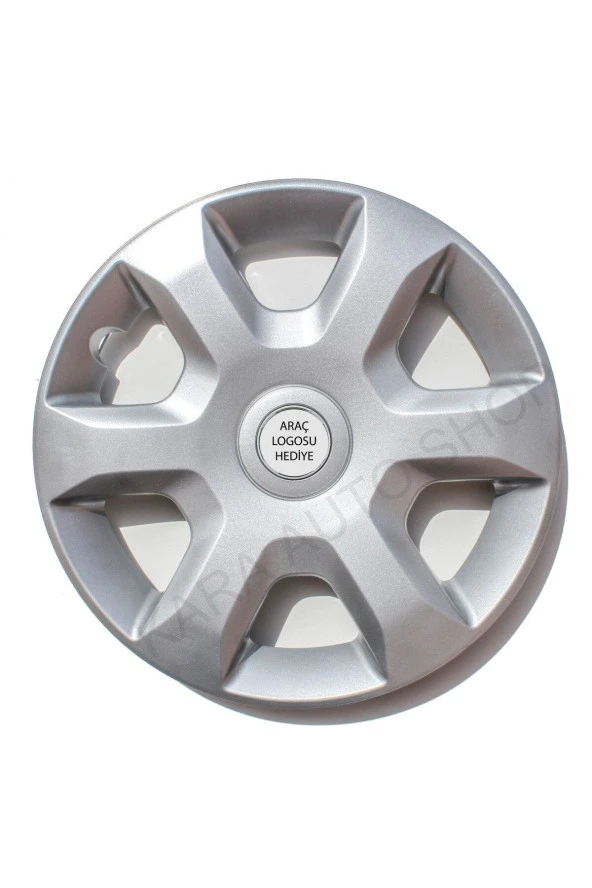 Vectra 15"inç Kırılmaz 4 Adet 1 Takım Gri Jant Kapağı