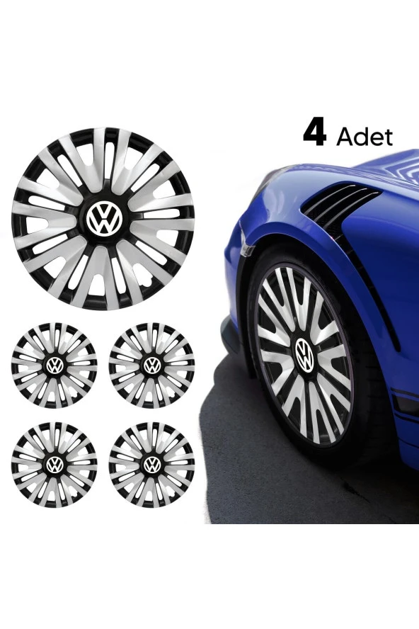 Volkswagen 15 Inç Uyumlu Jant Kapağı 4 Lü Takım Şimşek 3515 - 2