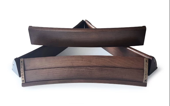 Helena Wood Art Oval El Yapımı Masif Ahşap Okey Takımı Sade - 4