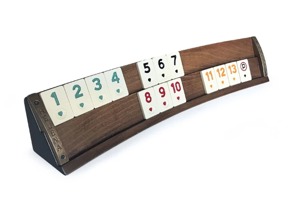 Helena Wood Art Oval El Yapımı Masif Ahşap Okey Takımı Sade - 6