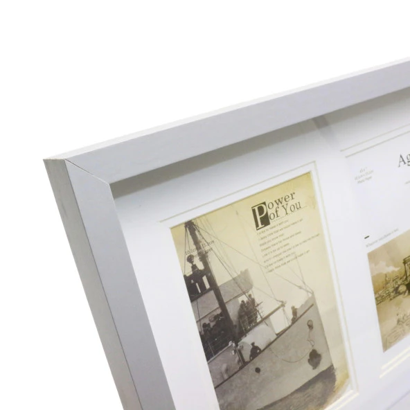 T.Concept Dekoratif Cam Üçlü Ahşap Fotoğraf Çerçevesi - 5