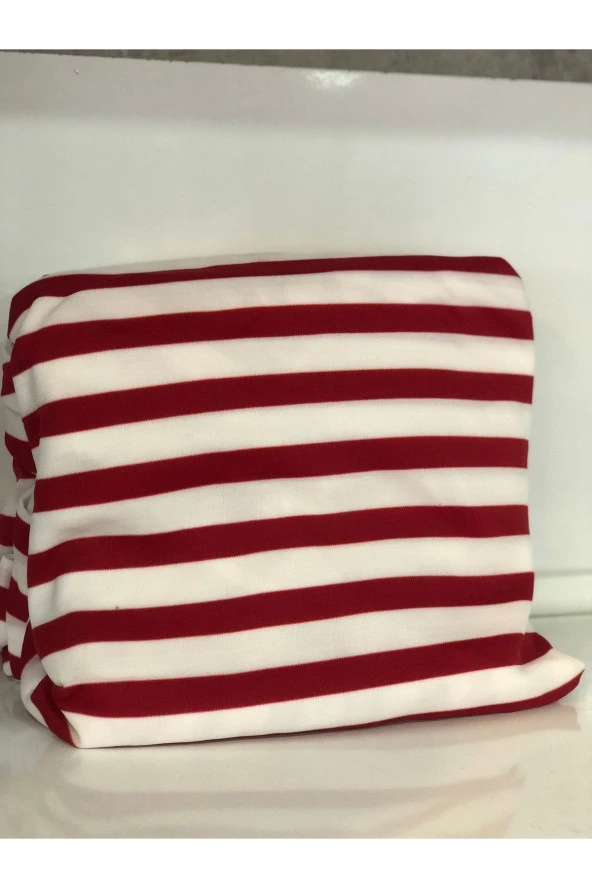 Zebra Desen Servis Kılıfı Çizgili Model Kırmızı,beyaz Renk - 2