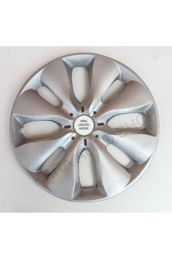 Micra 13"inç Kırılmaz 4 Adet 1 Takım Gri Jant Kapağı