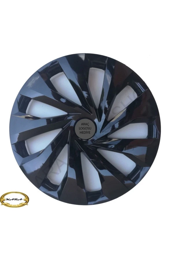 Ford Fiesta 15"inç Kırılmaz 4 Adet 1 Takım Piano Black Jant Kapağı