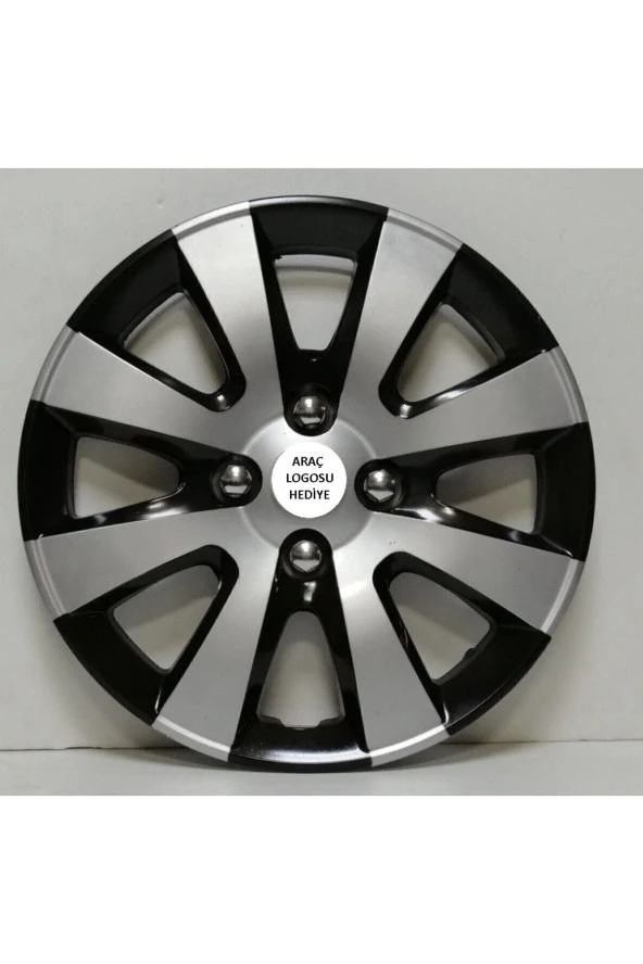 Ford Focus 15"inç Kırılmaz 4 Adet 1 Takım Siyah Gri Jant Kapağı Seti