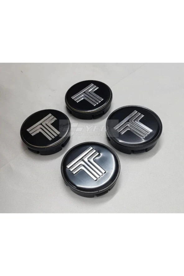 Tofaş Uyumlu 58/55 55mm Yuva 4'lü Set T Logolu Alüminyum Çelik Jant Göbeği