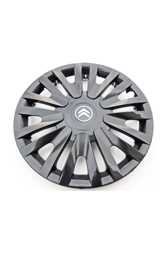 14'' Inç Citroen Jant Kapağı 4 Adet Çelik Jant Görünümlü Parlak Siyah - 2