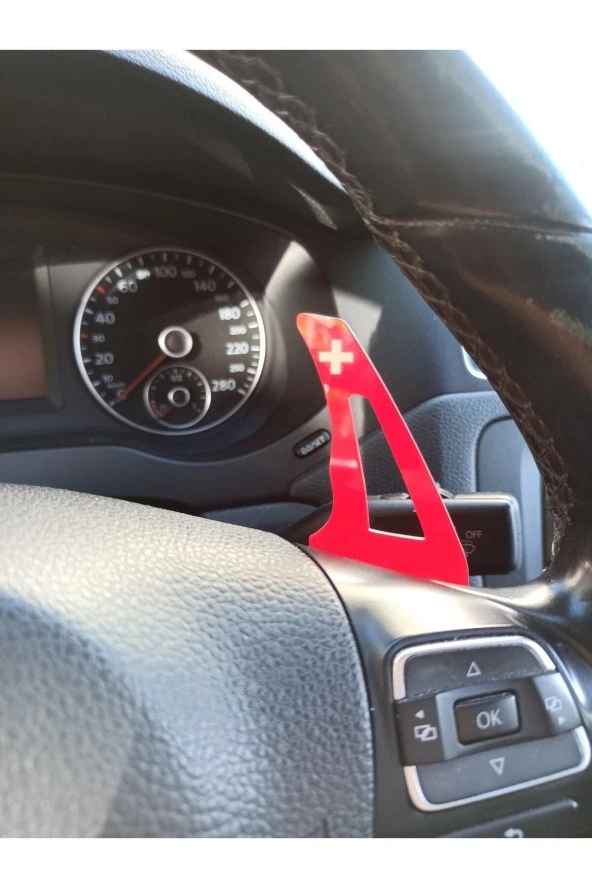Universal F1 Kulakçık Paddle Shift Kırmızı Ultra Parlak - 2
