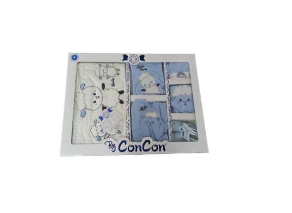 uğurböceğiçocuk Concon Baby Concon 10 Parça Kuzucuk Desen Hastane Çıkışı 574 - 5