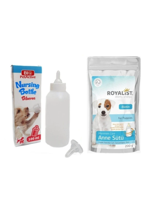 Royalist Yavru Köpek Süt Tozu Anne Sütü + Biberon 100 Ml Biberon (royalist Farkı Ile)