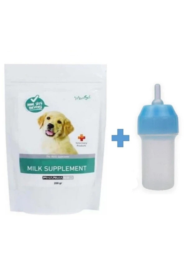 Yavru Köpek Süt Tozu Anne Sütü 200 Gr + Biberon 40 Ml Biberon
