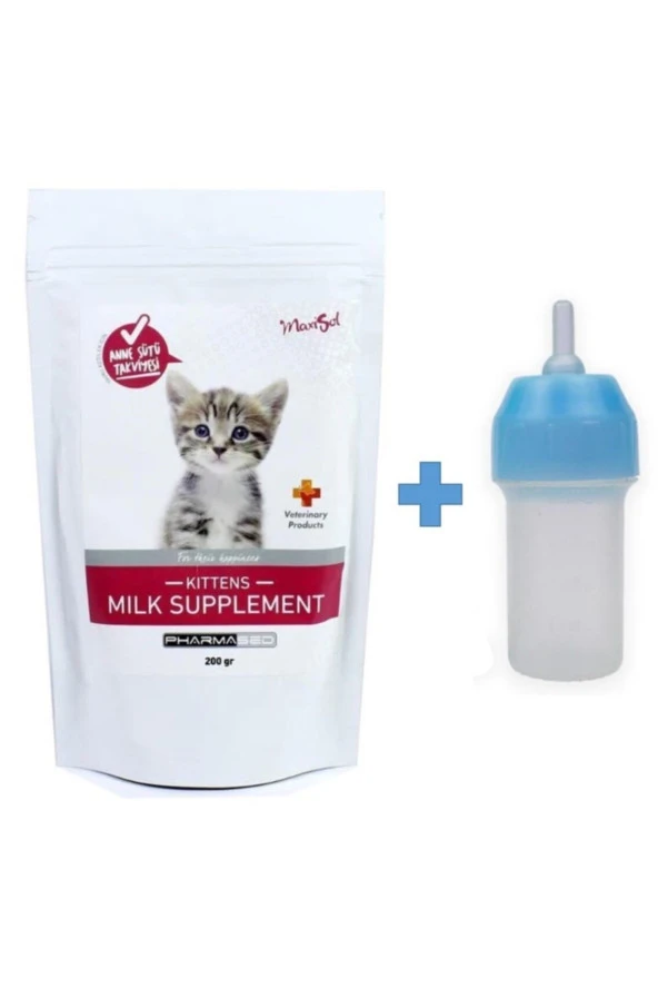 Yavru Kedi Süt Tozu + Biberon 40 ml Biberon Başlığı Yeşil