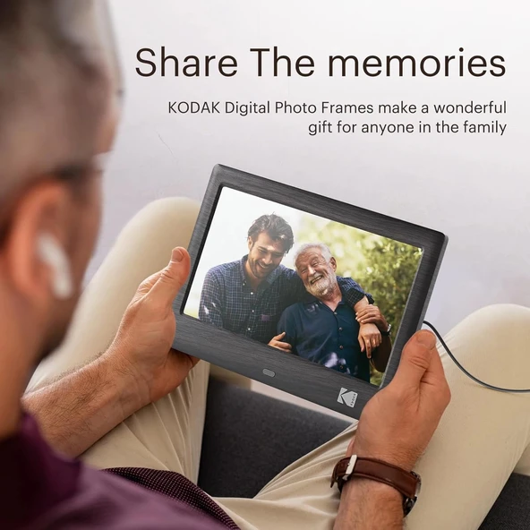 Kodak 7 Inc Uzaktan Kumandalı Dijital Resim Çerçevesi, 1024x600 IPS Ekran - 4