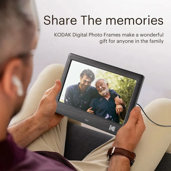 Kodak 7 Inc Uzaktan Kumandalı Dijital Resim Çerçevesi, 1024x600 IPS Ekran - 3