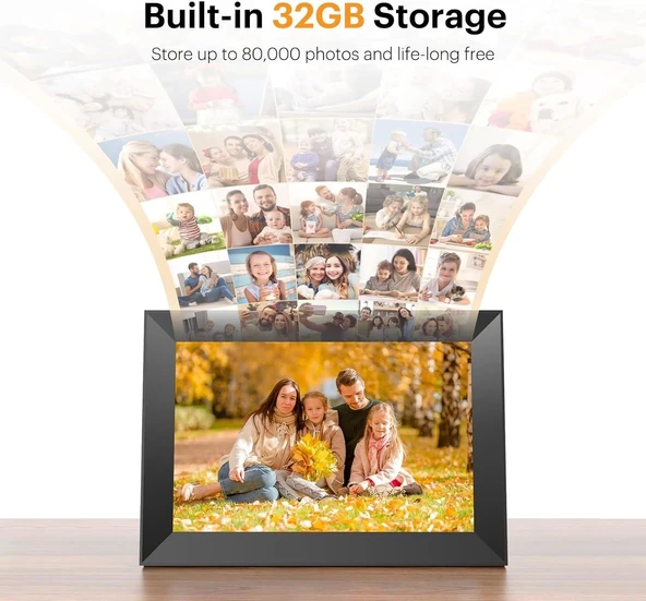 Kodak 10.1 Inc WiFi Dijital Resim Çerçevesi, 1280x800 HD IPS Dokunmatik Ekran - 3