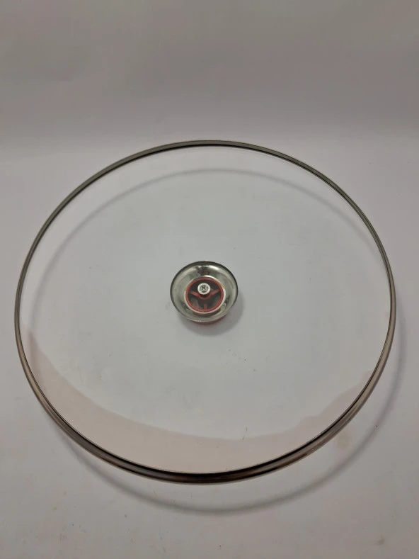 CAM KAPAK 32 CM VE KIRMIZI (ELMA ŞEKERİ) KULP - Resim 4