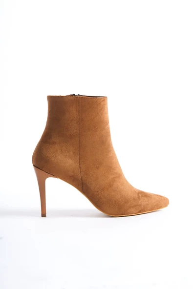 Taba Süet Bootie İnce Topuklu Bot - Nairobi - 4