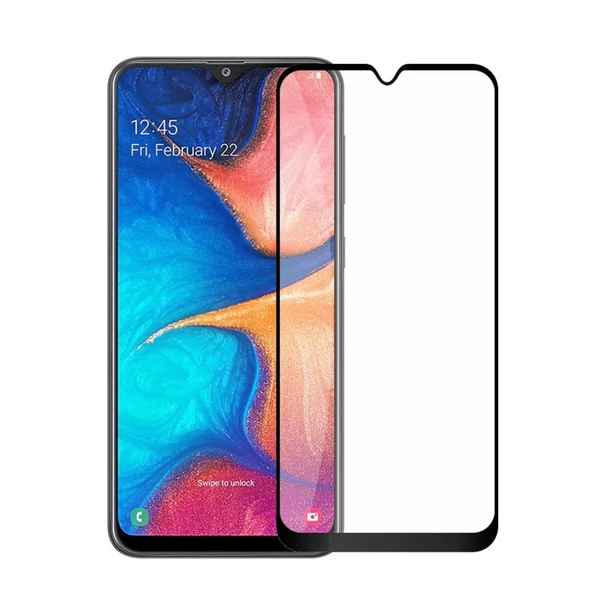 Samsung Galaxy A10 5D Tam Kaplayan Ekran Koruyucu Kırılmaz Cam