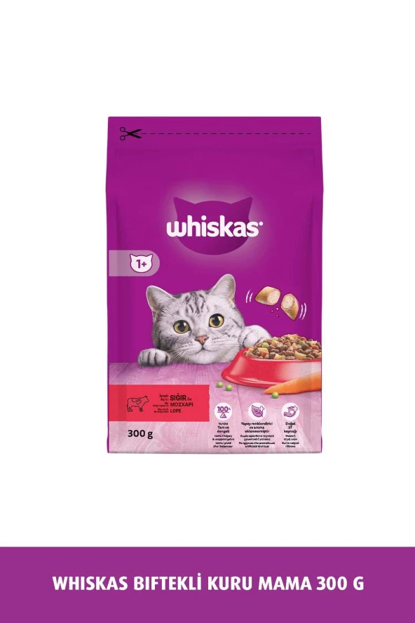 WHİSKAS,Sığır Etli/havuçlu Kedi Maması 300gr