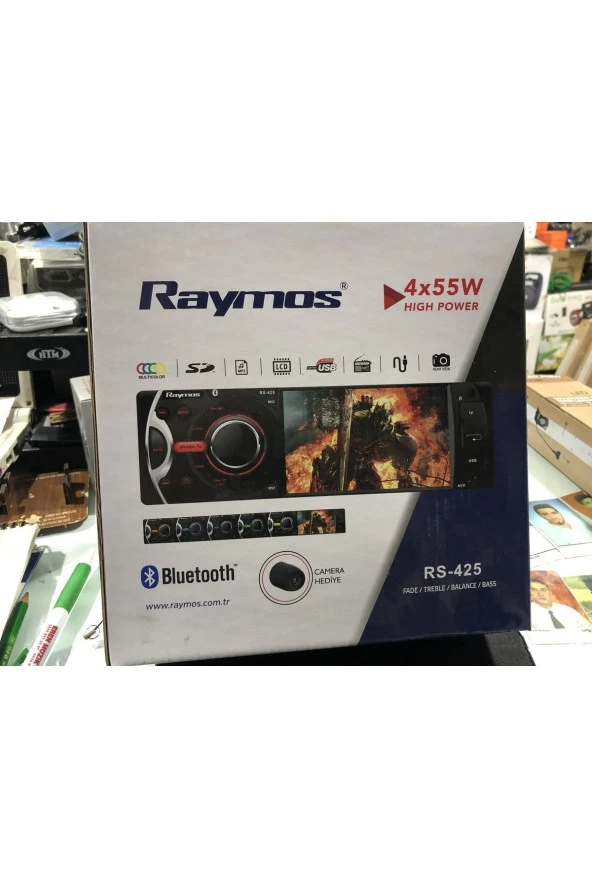 RAYMOS 4inç Usb Sd Aux Blt Mp4 Çalar Rs425 Mod