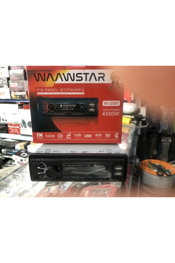 WAAWSTAR Ws325bt Oto Tyo Çift Usb Telefon Şarzı Ve Orta Derece Üstü Ses 45x4 Çıkış - 2