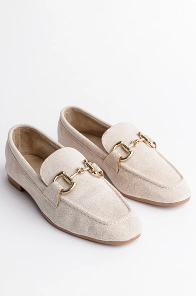 Muggo MONA Garantili Metal Tokalı Deri Kadın Loafer Günlük Ayakkabı - 5